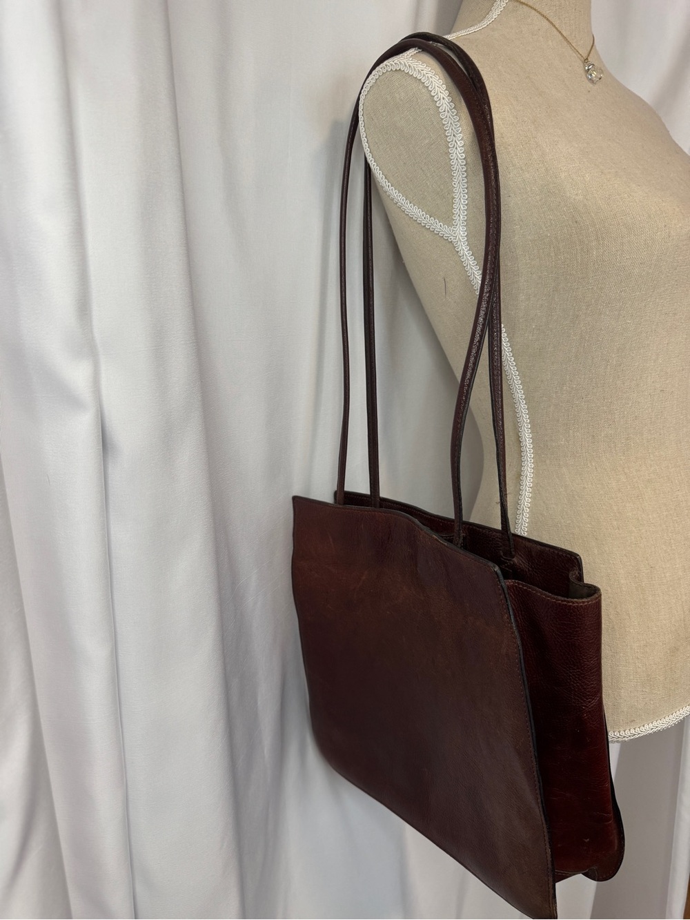 Wilsons Leather Dark Brown Leather Shoulder Tote